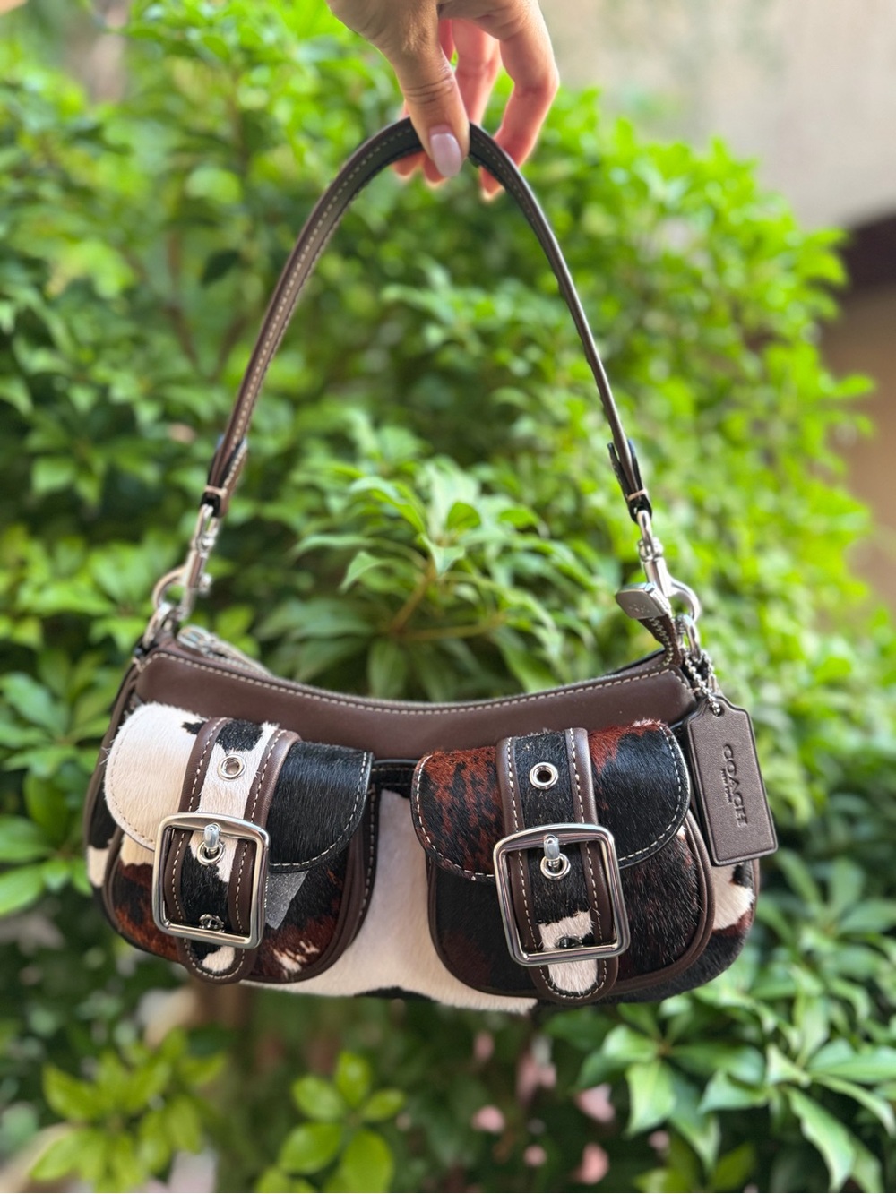 Coach Ashton Cow Haircalf Silver Hardware